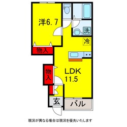 八幡宿駅 バス10分  辰巳団地下車：停歩13分 1階の物件間取画像